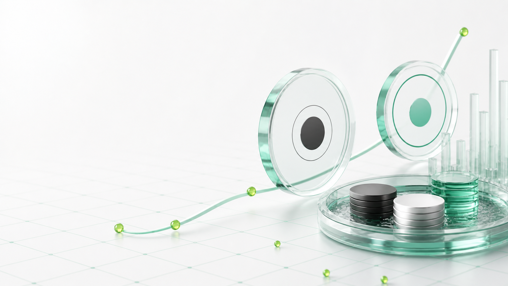 Abstract green market visual for Democratize